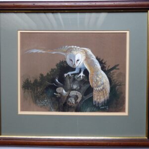 " Vigil at Dusk" (Barn Owl) an original painting by Kenneth Smith